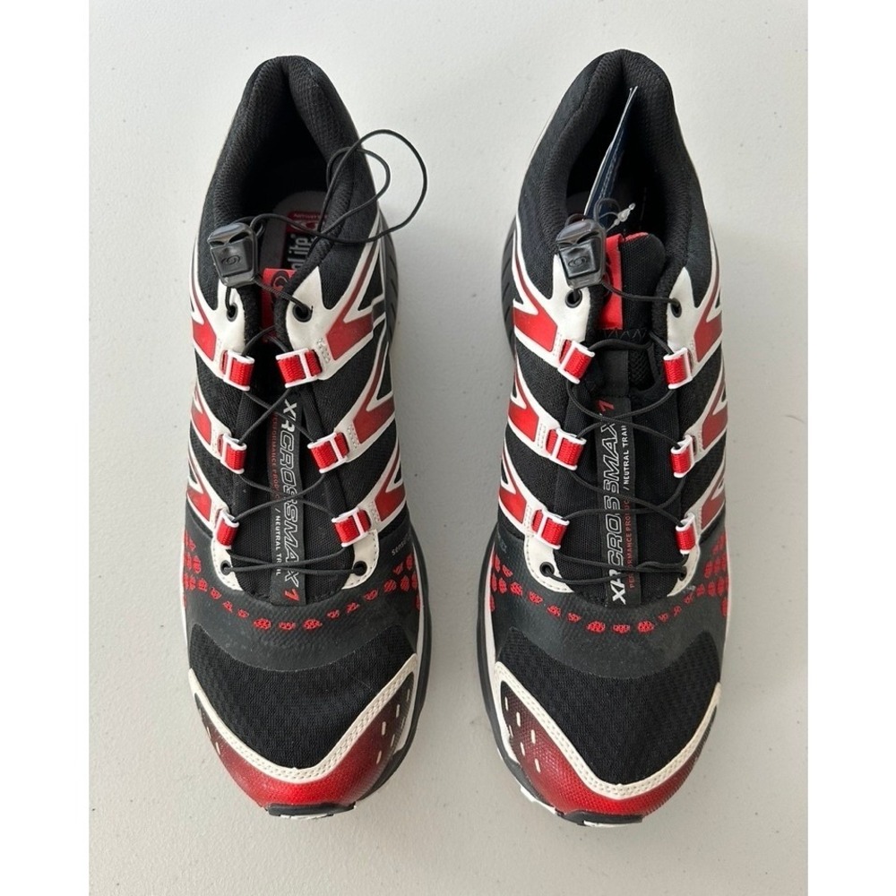 Salomon XR Crossmax Neutral Mens Trail Running Shoes 12 Black Red White